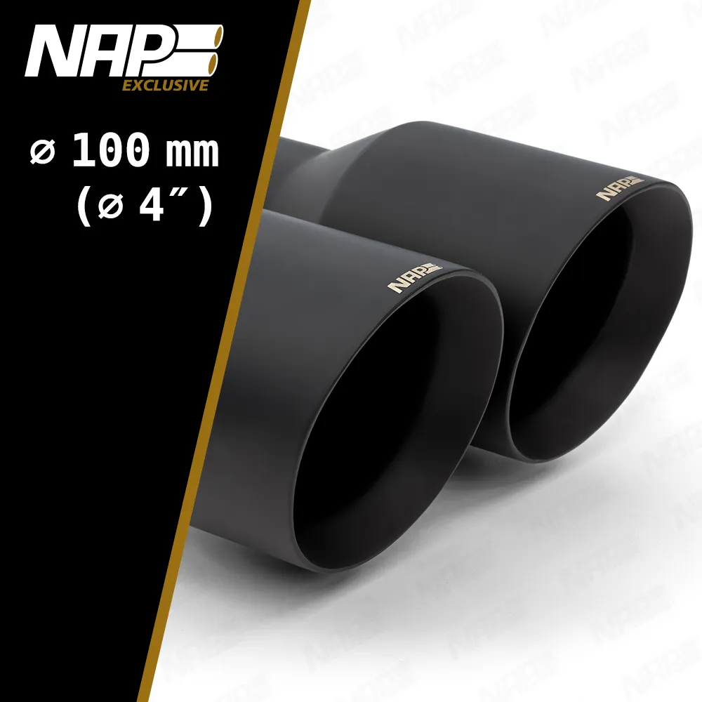 NAP Sportapuspuff Exclusive Endrohr 100mm schwarzmatt