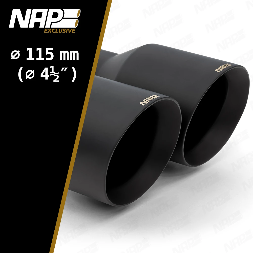 NAP Sportapuspuff Exclusive Endrohr 115mm schwarzmatt