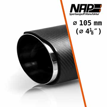 NAP Sportauspuff Endrohr Carbon 105 mm