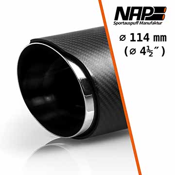NAP Sportauspuff Endrohrauswahl Carbon1 114mm