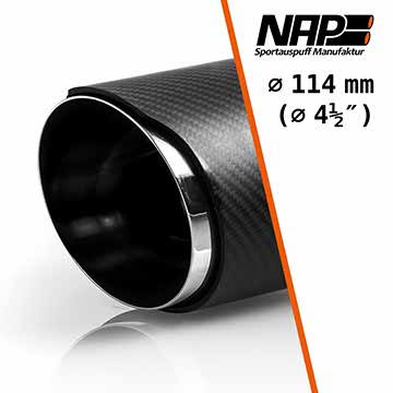 NAP Sportauspuff Endrohrauswahl Carbon1 114mm