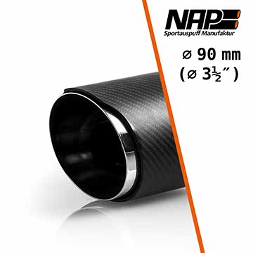 NAP Sportauspuff Endrohrauswahl Carbon1 90mm