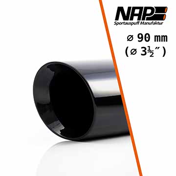 NAP Sportauspuff Endrohrauswahl black 90mm