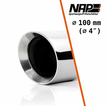 NAP Sportauspuff Endrohr edelstahl poliert 100 mm